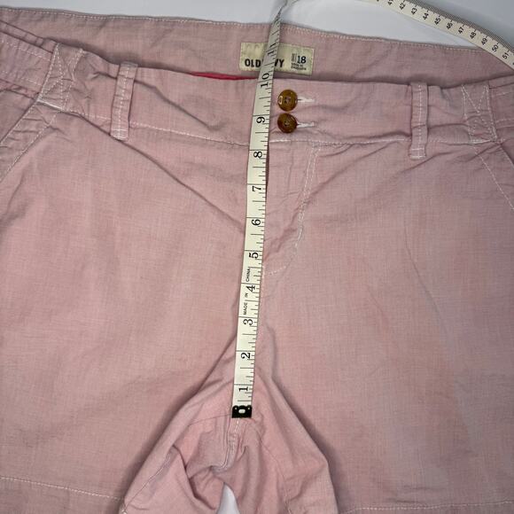 Old Navy Pink Chino Shorts | Double Button | Women's Size 18 - Picture 3 of 6